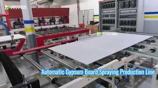 Linha de produção automática de pulverização de placa de gesso