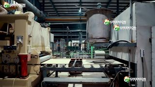 Equipamento de produção de placa de teto falso de fibra mineral