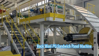 Máquina para fazer painel sanduíche de lã de rocha PU
