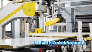 Linha de produção de painel sanduíche PU de lã de rocha