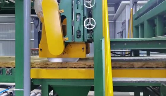 Bom preço. Máquina de corte cruzado de serra voadora de faca dupla para produção de lã de pedra on-line