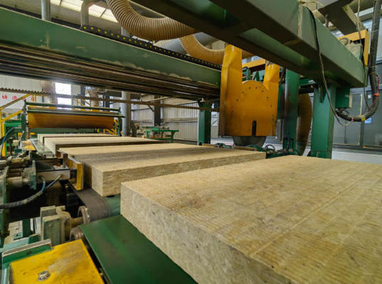 Bom preço. Linha de produção de lã de rocha com processos de moldagem de mistura e corte de água para fabricação de placas de lã mineral on-line