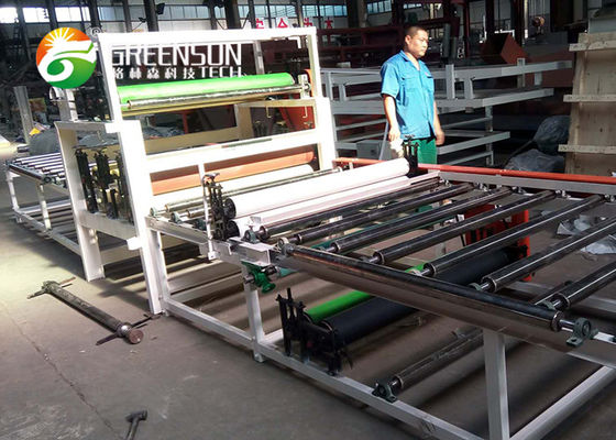 Bom preço. O PVC/folha de alumínio laminou a linha de produção da telha do teto da gipsita com sistema de controlo do PLC on-line