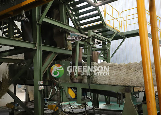 Linha de produção de placas de lã mineral de alta eficiência com consumo de energia de 100-150kw e sistema de controle PLC