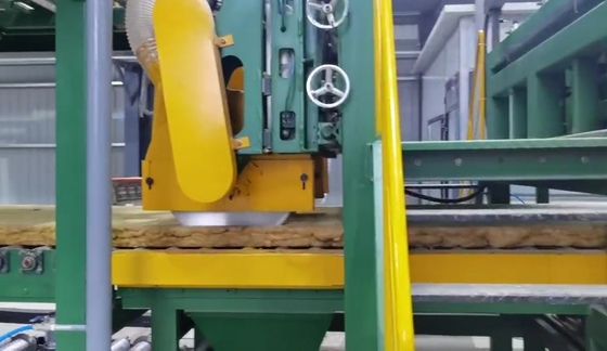 Máquina de corte cruzado de serra voadora de faca dupla para produção de lã de pedra