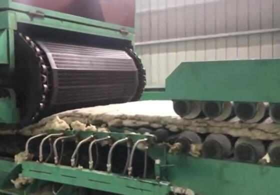 Linha de produção automática de lã de rocha de controle PLC com 1,2 metros de largura para fabricação de placas de lã mineral