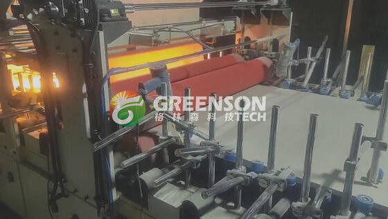 Máquina de laminação automática de cola PUR quente para painel MDF com velocidade de produção de 5-17m/min