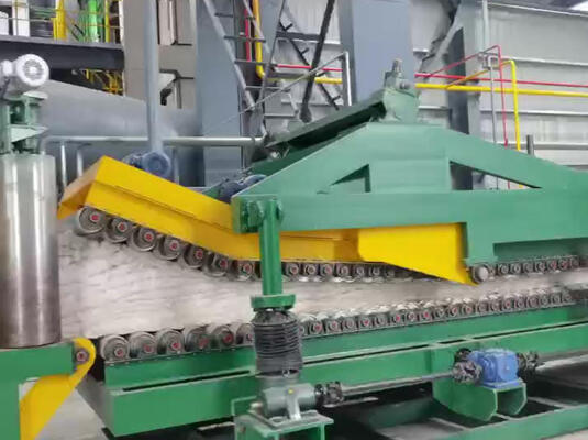 Bom preço. Linha automática de produção de lã de rocha com 4-8 T/h de capacidade Controle PLC para placas de isolamento de espessura 30-200mm on-line