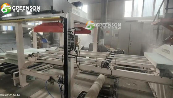 Linha de produção controlada da tira de Dunnage da placa de gesso pelo PLC para o empilhamento de empacotamento