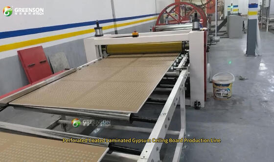 Linha contínua de pintura de pulverizador do painel da gipsita com função de empilhamento e paletização de secagem